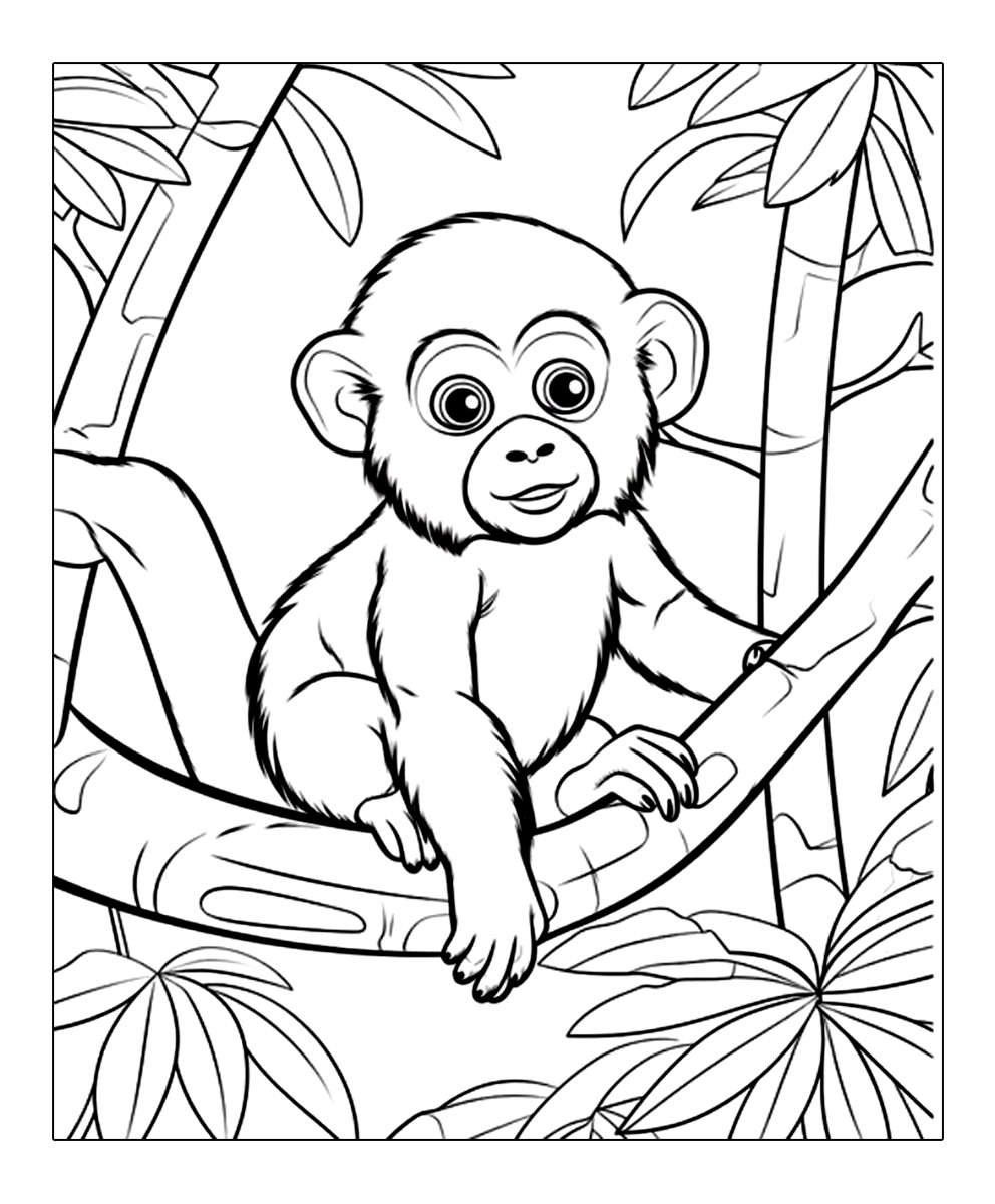 Affe Malvorlagen Für Kleinkinder