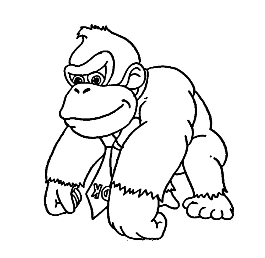 Ausmalbilder Donkey Kong Zum Ausdrucken