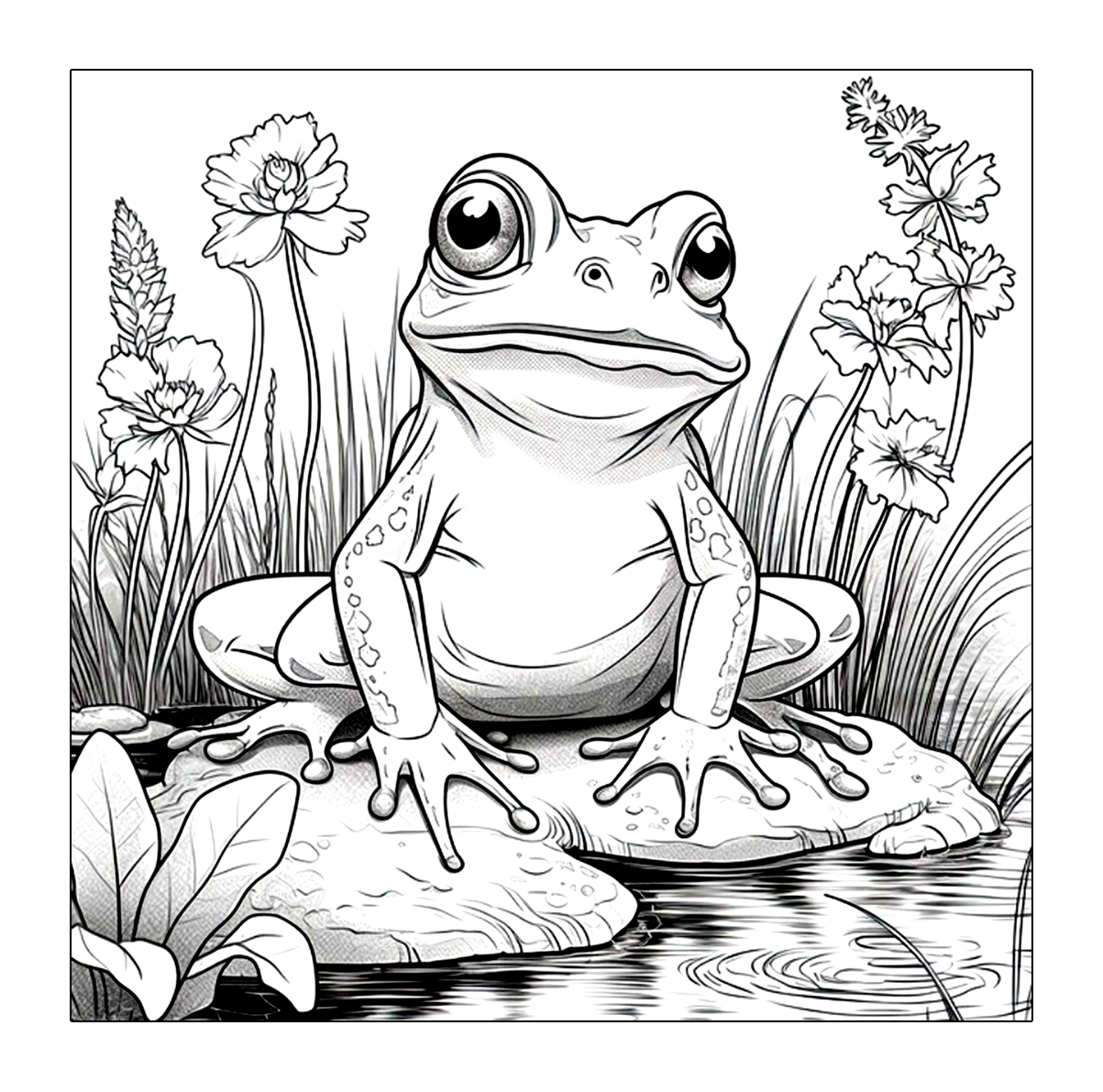 Ausmalbilder Frosch Zum Ausdrucken Kostenlos