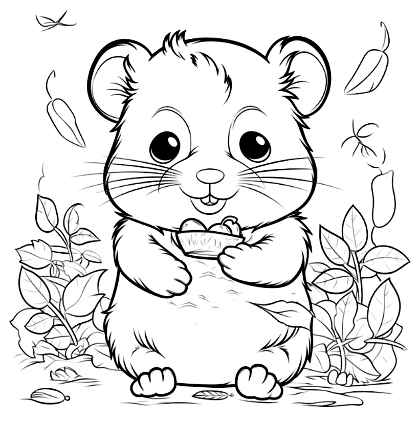 Blätter Und Hamster Allein Mit Der Natur