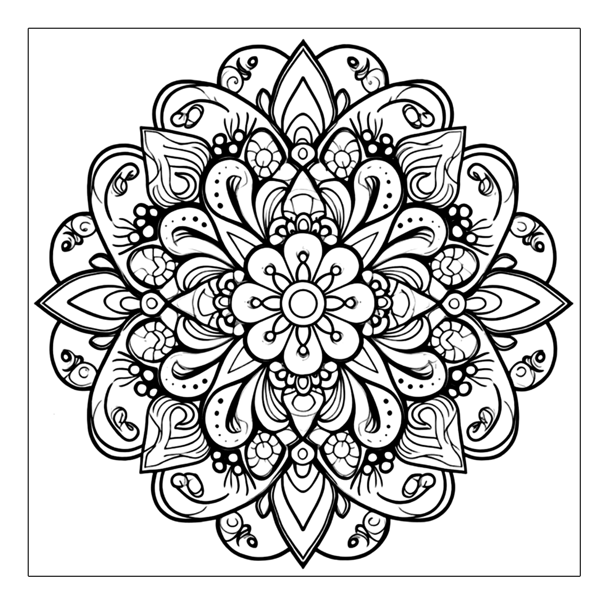 Eine Schwierige Aktivität Zum Ausmalen Von Mandala