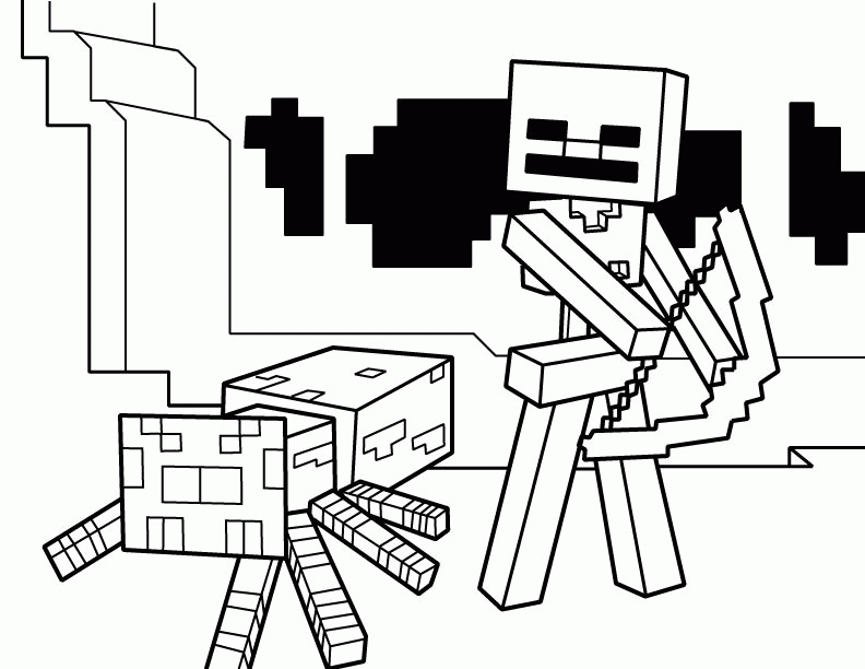 Minecraft Kostenlose Ausmalbild