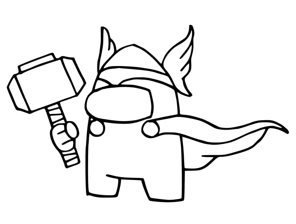 Among Us Thor Ausmalbilder