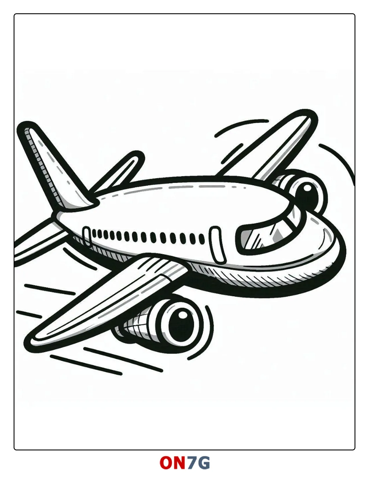 Malvorlage Schnell Fliegendes Flugzeug