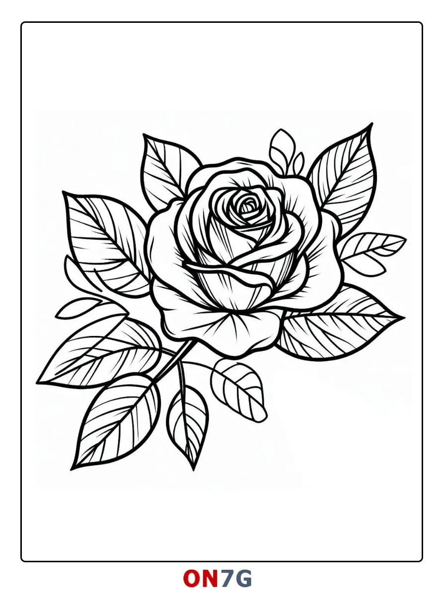 Die Schönste Aller Blumen Rose Zum Ausmalen