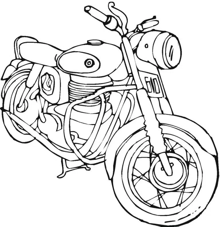 Ehemalige Motorrad Zum Ausmalen