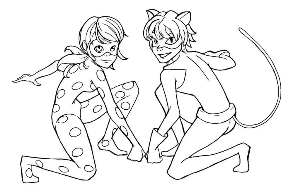 Marinette Und Adrien Ladybug Ausmalbilder