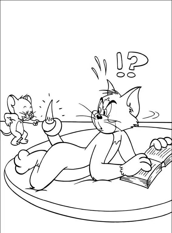 Tom Und Jerry Kampf Ausmalbild