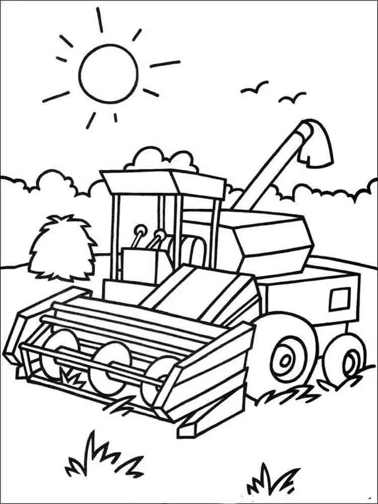 Traktor Und Bauernhof Ausmalbild