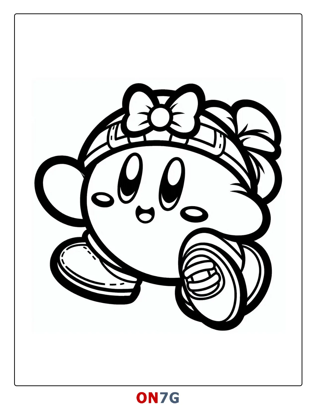 Die Süße Kirby Sieht So Glücklich Aus Ausmalbild
