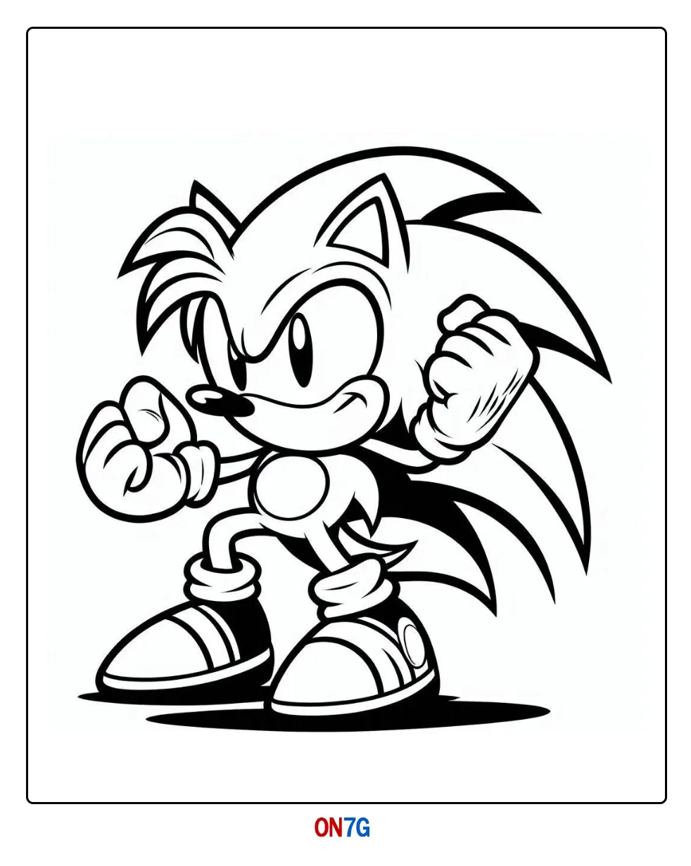 Der Sonic Ist Sehr Stark Ausmalbilder