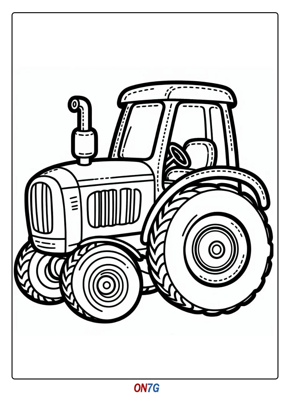 Sehr Einfache Traktor Malvorlage