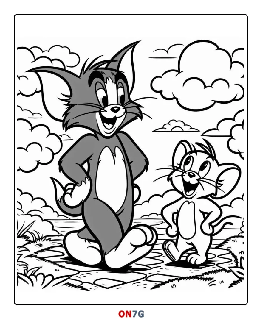 Tom Und Jerry Unterhalten Sich Ausmalbilder