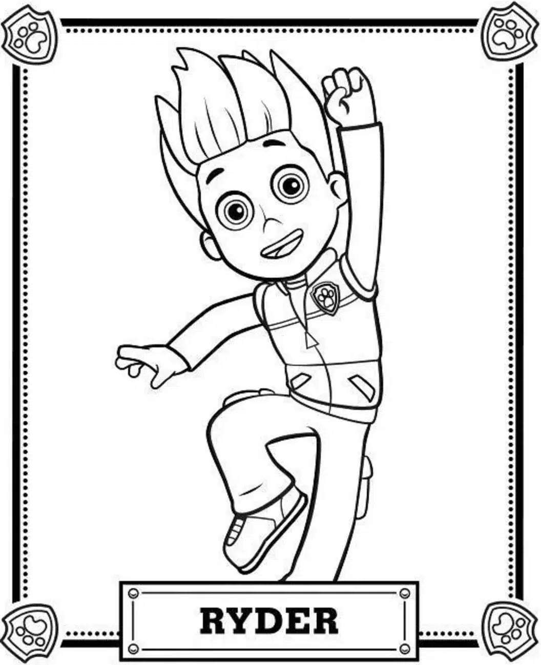 Paw Patrol Ryder Ausmalbild