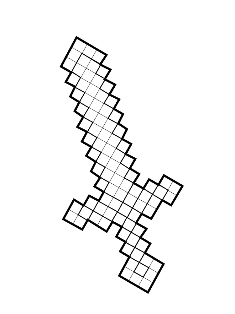 Minecraft Ausmalbilder Schwert