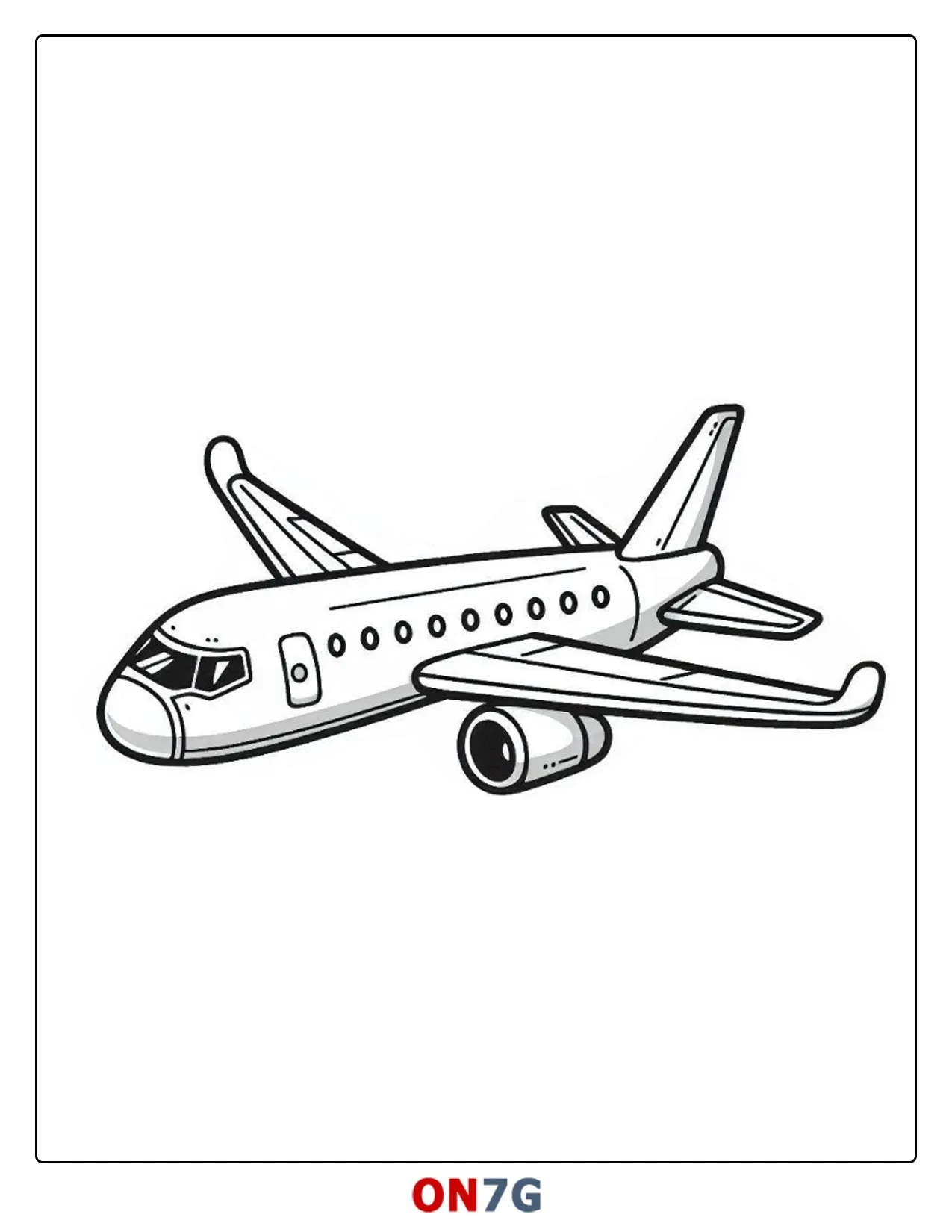 Passagier Flugzeug Zum Ausmalen