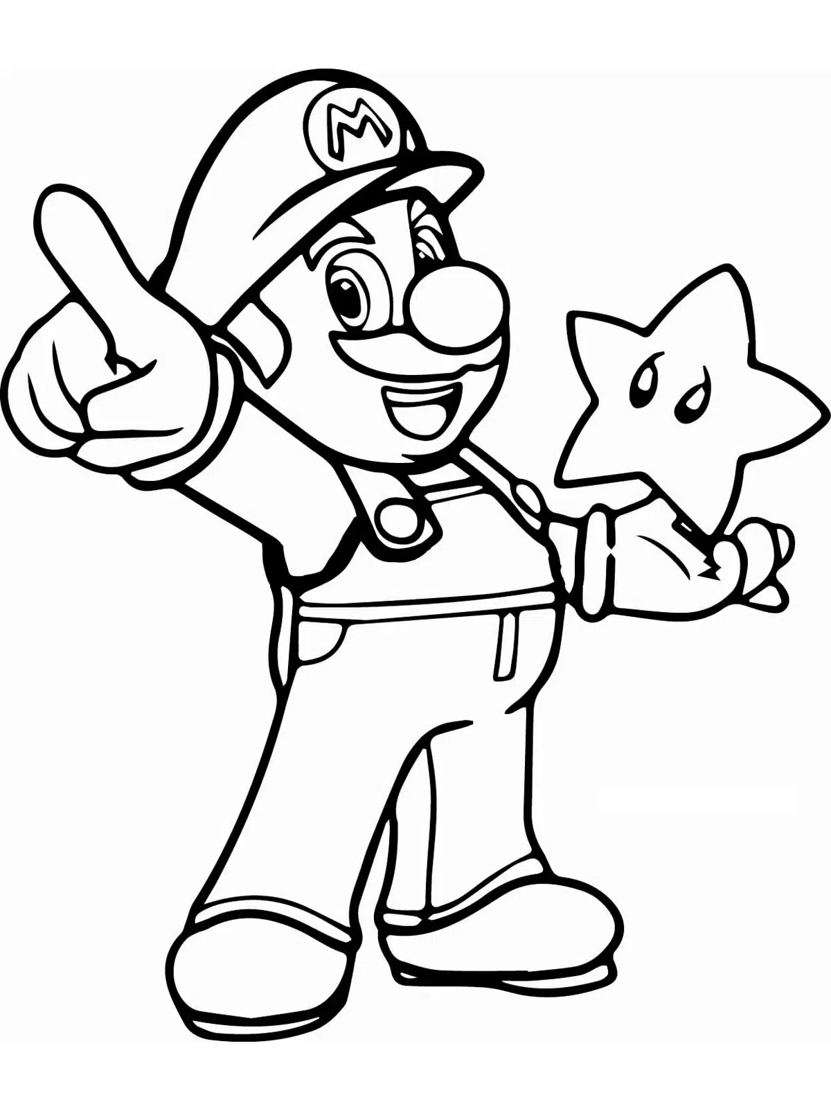 Super Mario Und Sterne Ausmalen
