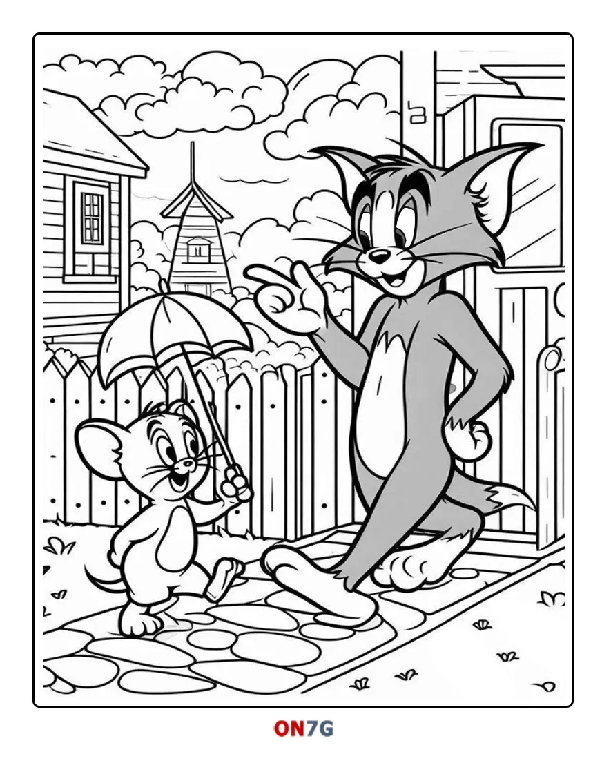 Tom Und Jerry Werden Gute Freunde Malvorlagen