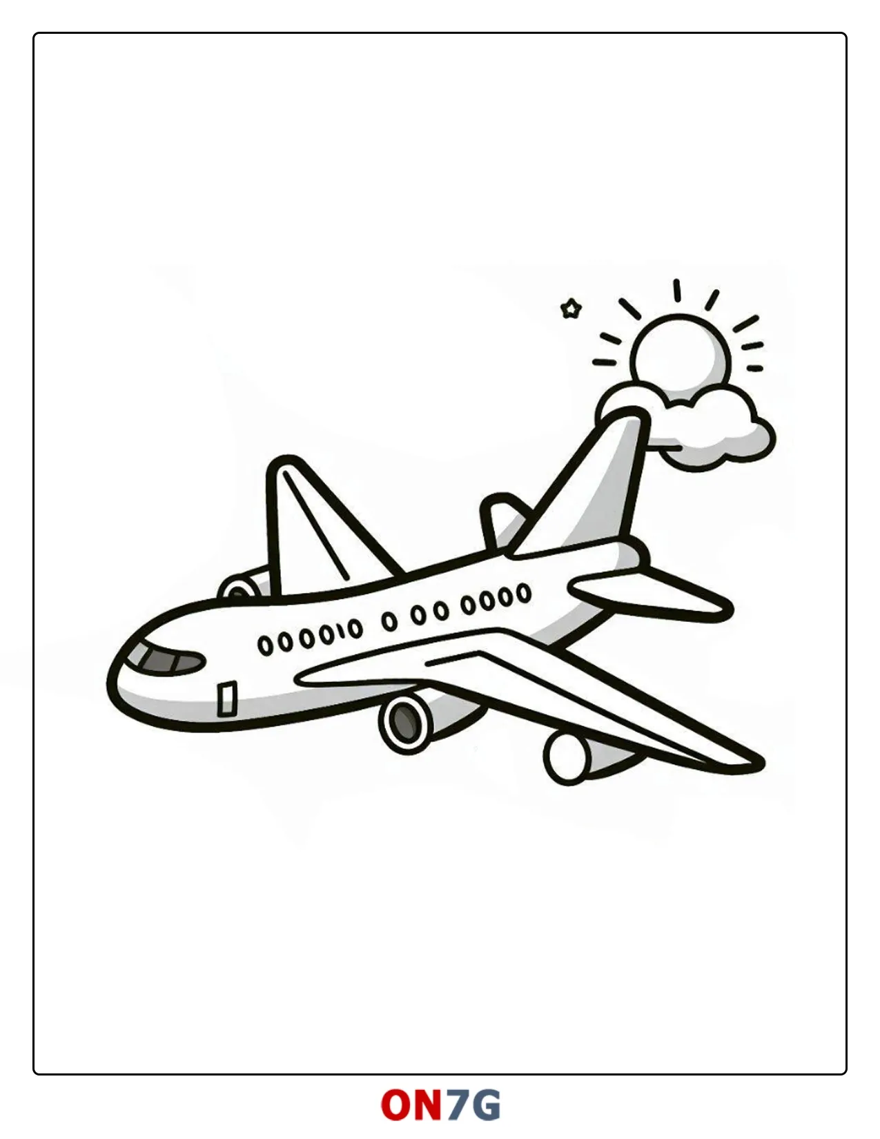 Sehr Einfache Flugzeug Malvorlagen