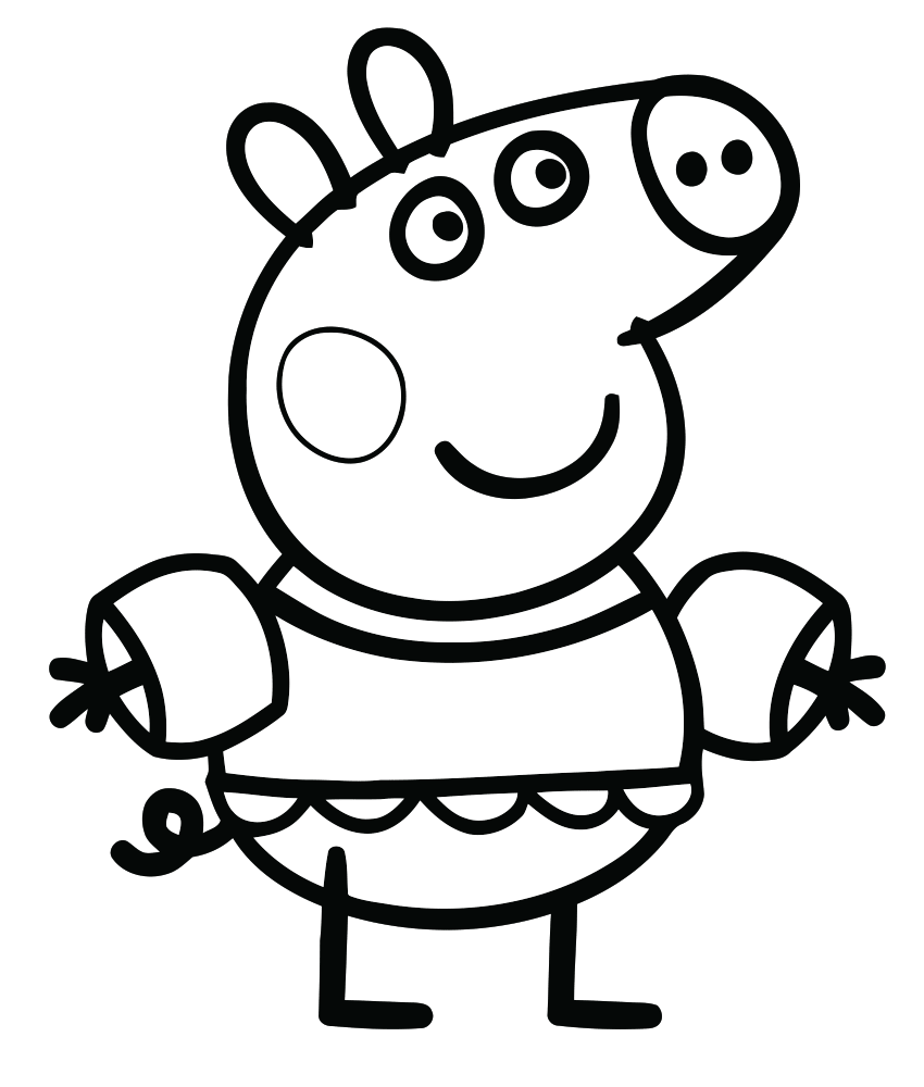 Ausmalbilder Peppa Wutz Freue Mich Aufs Schwimmen
