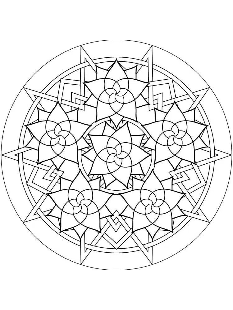 Einfach Blumen Mandala Zum Ausmalen