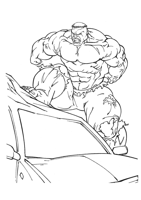 Hulk Und Auto Ausmalbild