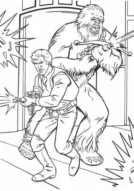 Star Wars Han Und Chevy Ausmalbild