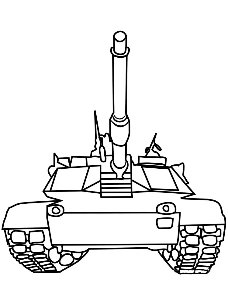 Gruseliger Panzer Zum Ausmalen