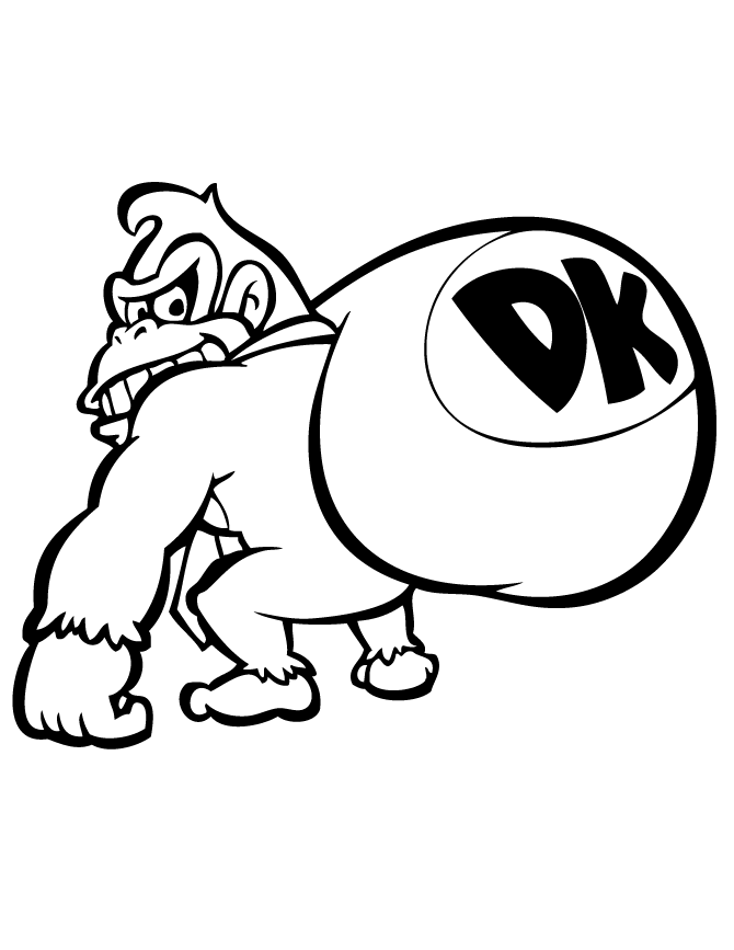Donkey Kong Malvorlagen Zum Ausdrucken