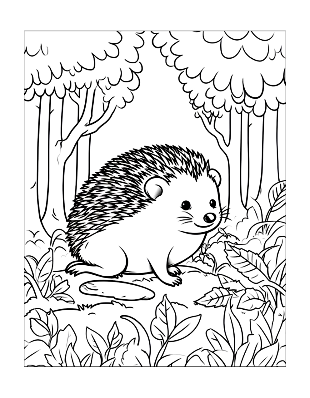 Molliger Igel Der Mit Blumen Spielt