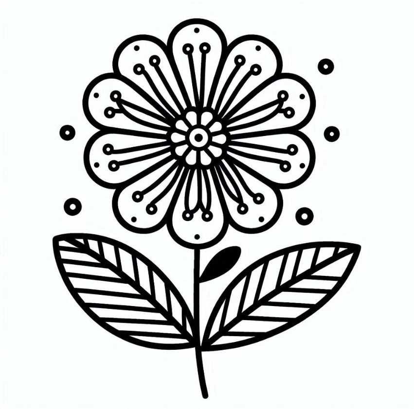 Malvorlage Blumen Für Kinder Im Alter Von 1–3 Jahren