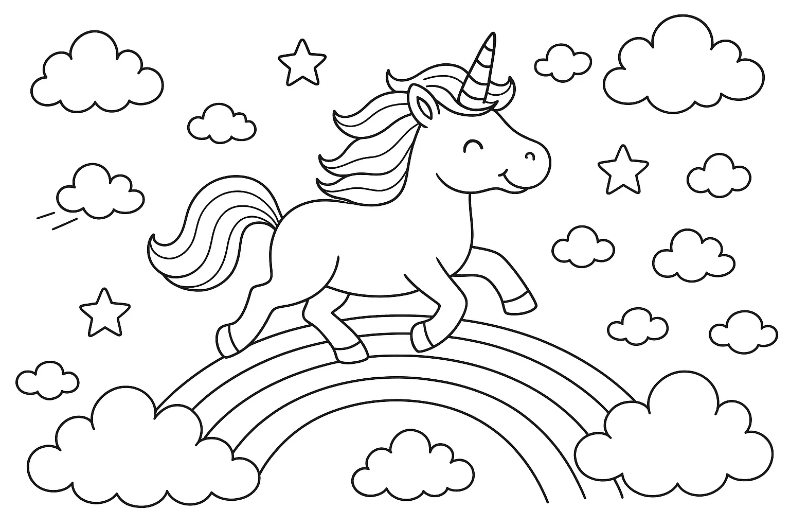 Einhorn Auf Dem Regenbogen