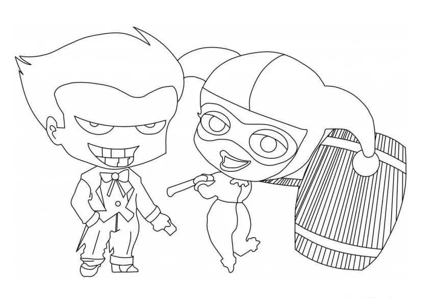 Kleiner Joker Und Kleine Harley Quinn