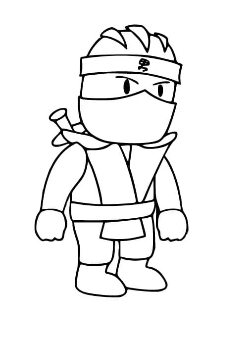 Zeichne Ninja Stumble Guys.
