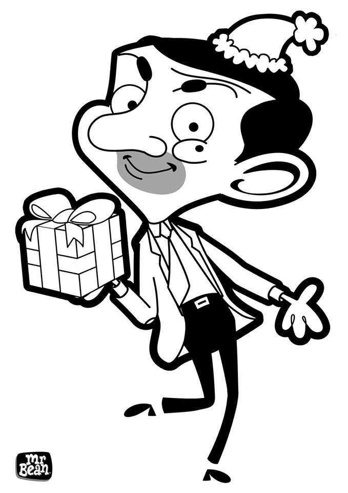 Mr. Bean Mit Geschenk