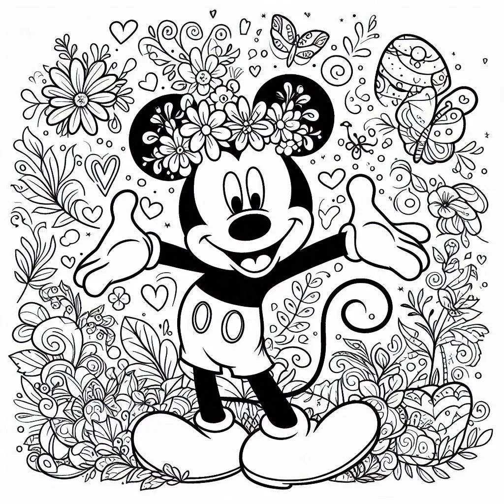 Mickey Mouse Malvorlagen Kreativer Malspaß Für Kinder
