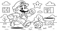 Super Mario Ausmalbild Lustiges Abenteuer zum Ausdrucken für Kinder