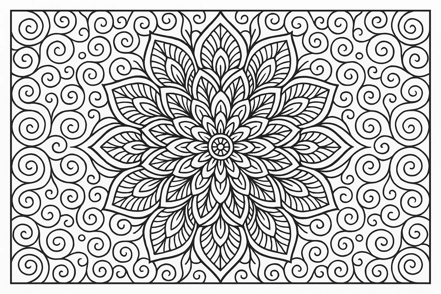 Wunderschönes Mandala Zum Ausmalen Gratis PDF Download