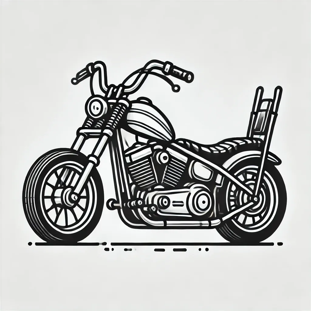Malvorlagen Für Chopper-Motorräder