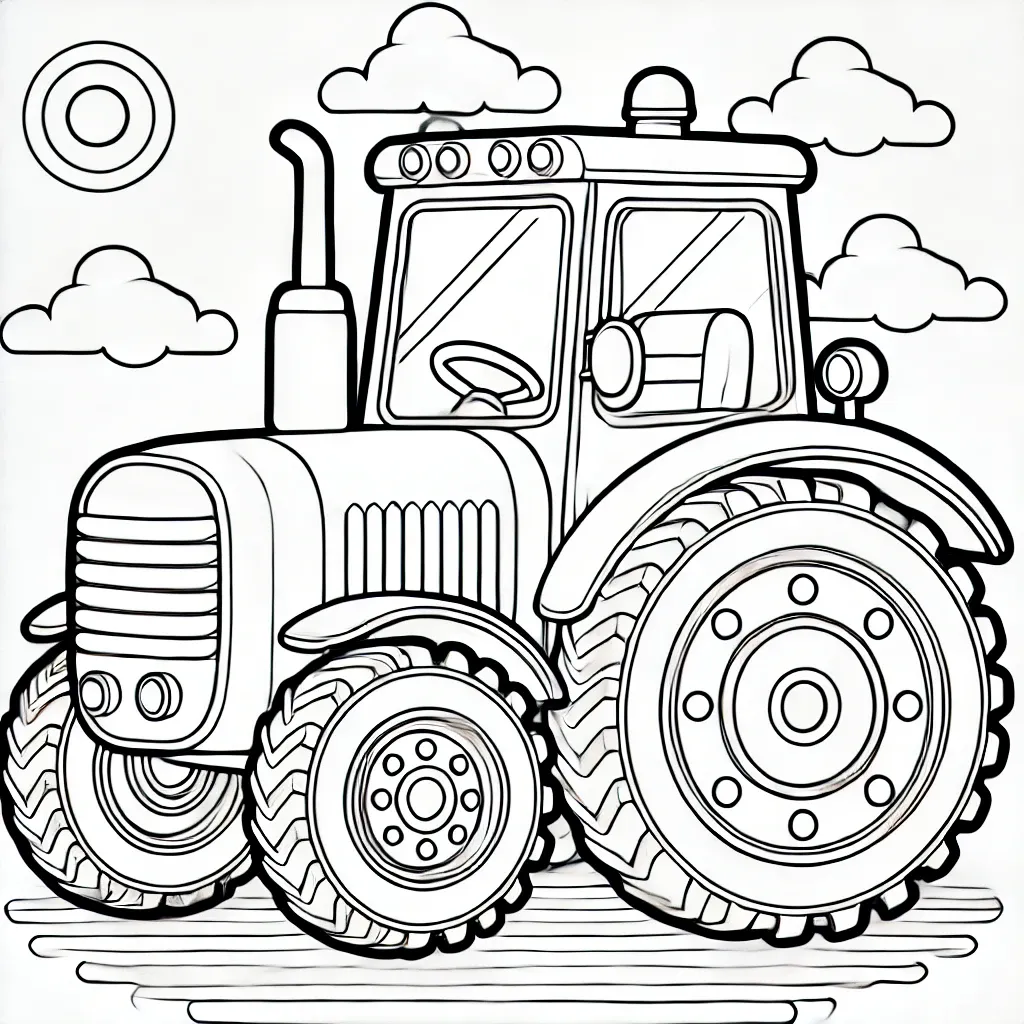 Traktor Malvorlage Einfach