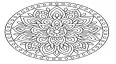 Mandala Ausmalbild für Kinder und Erwachsene Entspannung zum Ausdrucken