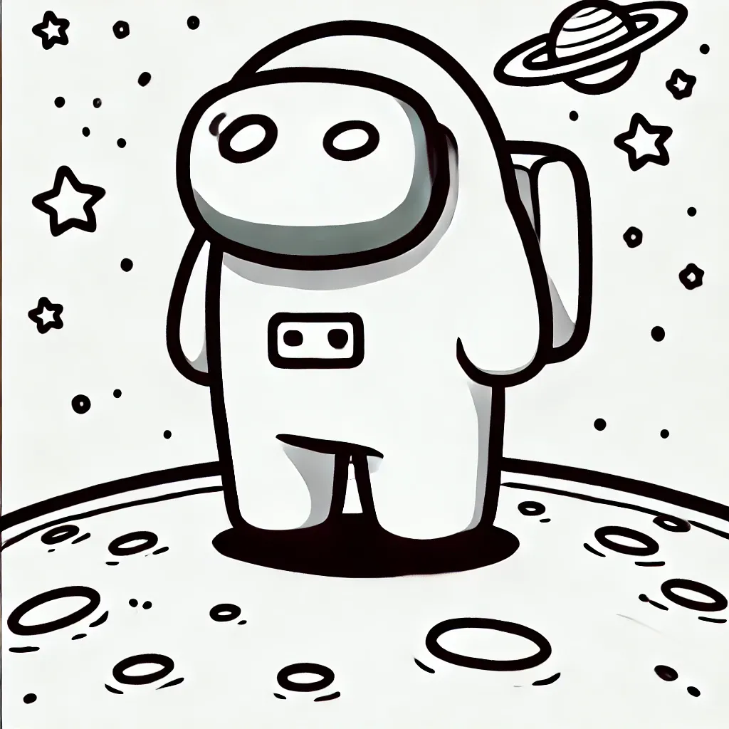 Ausmalbilder Among Us Astronaut